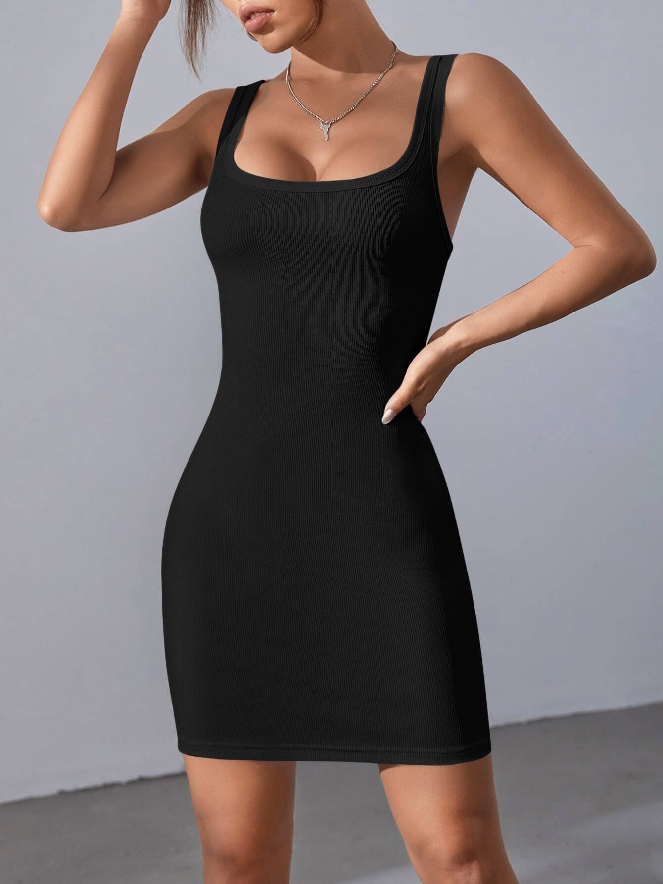 Aahwan Women Polyester Solid Bodycon Dress ( Dark Blue )     			Aahwan Women Polyester Solid Bodycon Dress ( Dark Blue )