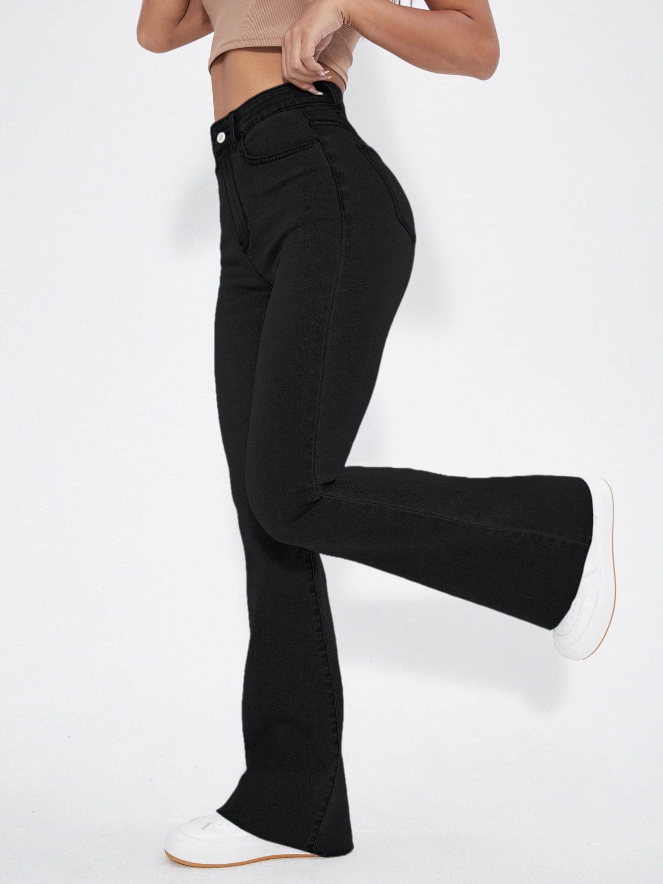     			Aahwan Women's Bootcut Mid-Rise Jeans ( Black )