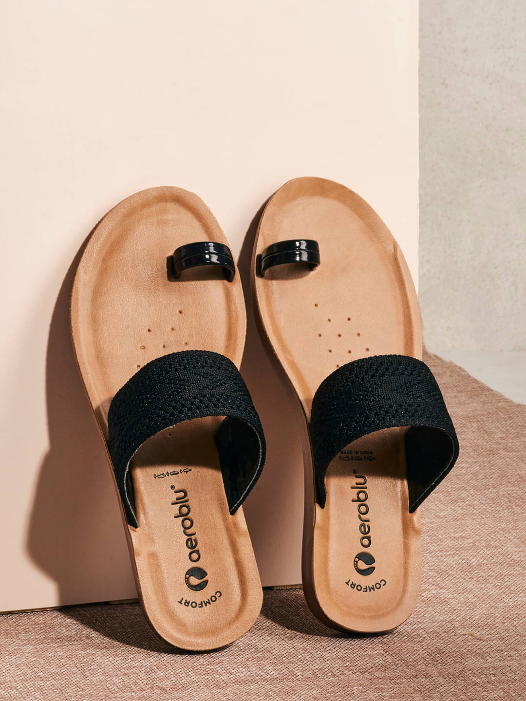     			Aeroblu Black Women's Flats
