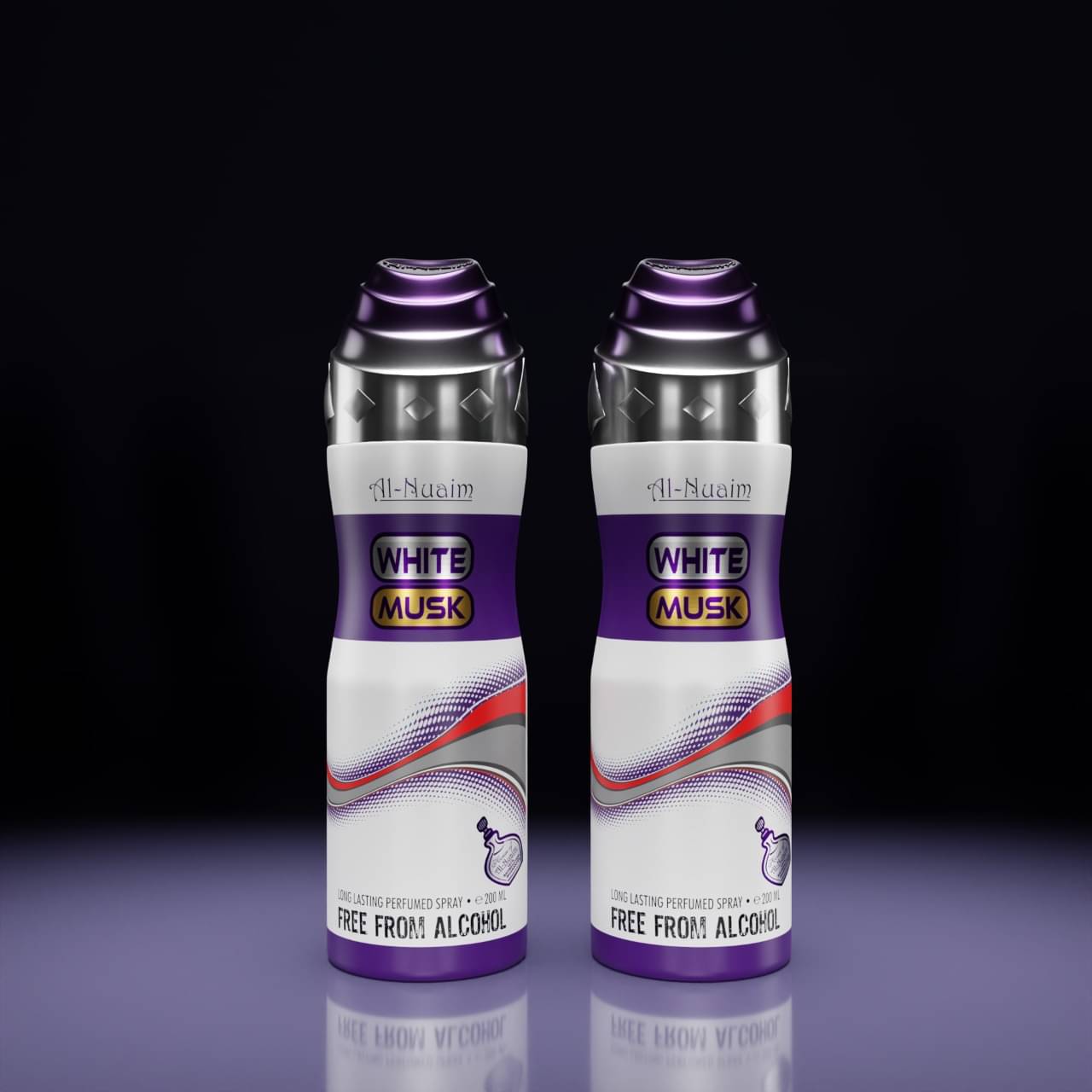     			Al-Nuaim WHITE MUSK  2 Deodorant Spray for Unisex 100 ml ( Pack of 2 )