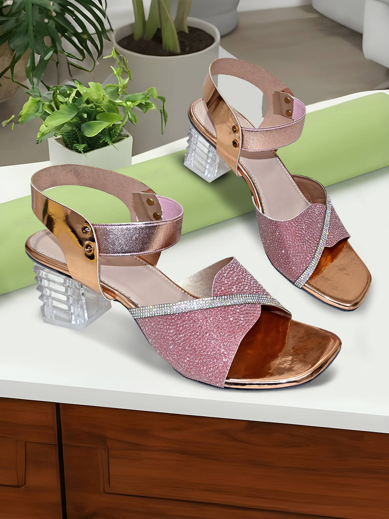     			Altek Bronze Women's Sandal Heels