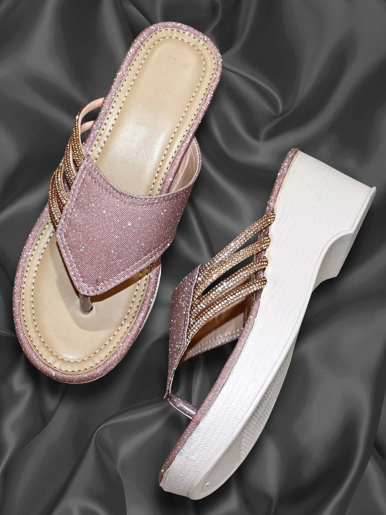 Altek Peach Women's Slip On Heels - Heels | Buy online on ZillyBuy