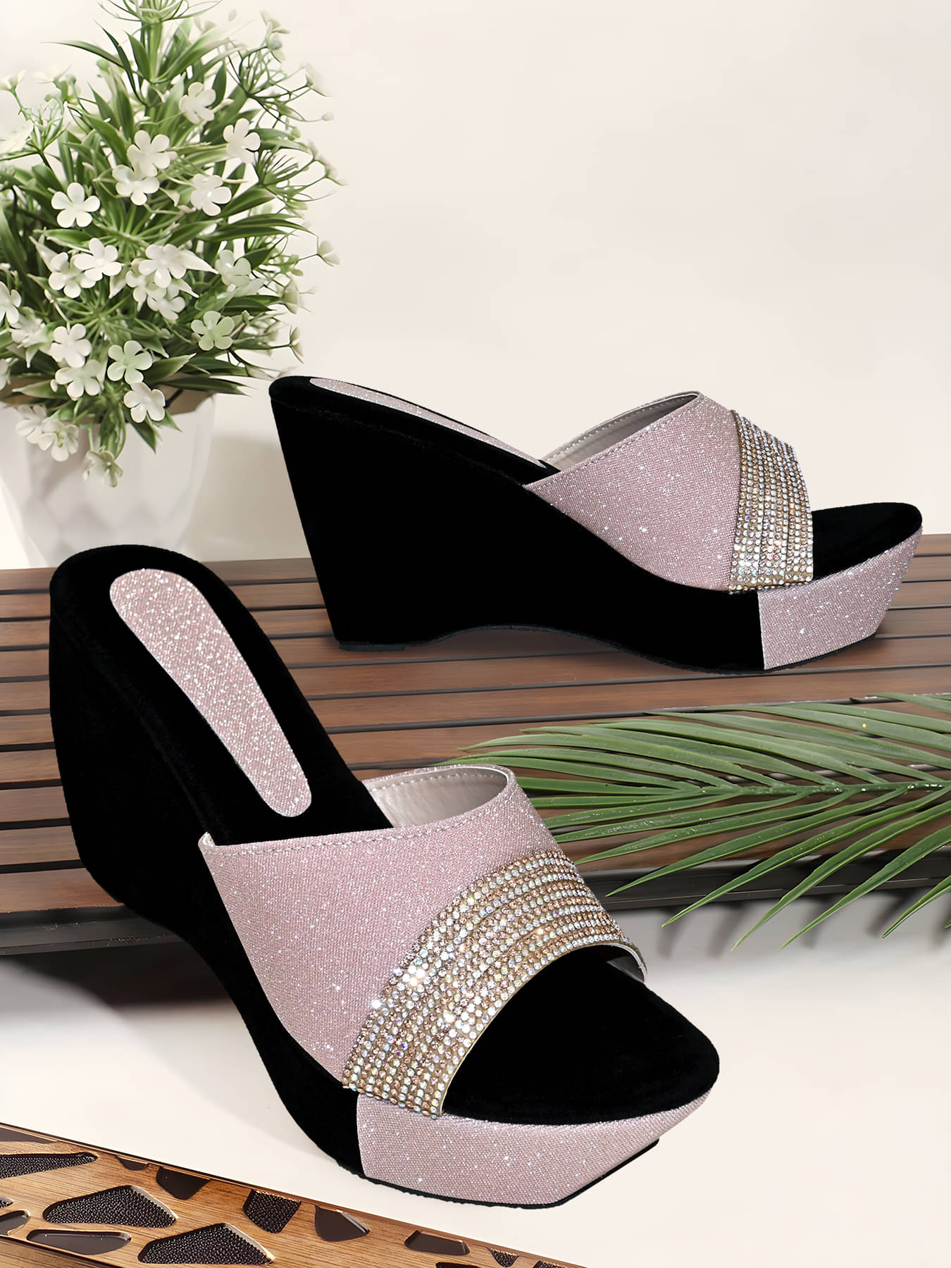     			Altek Peach Women's Slip On Heels