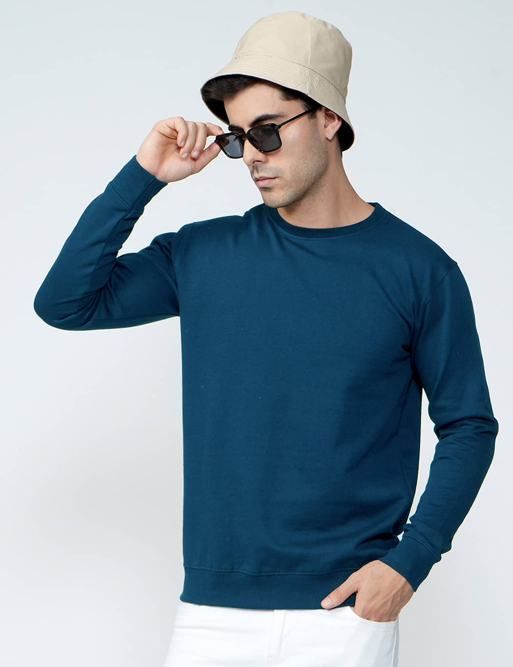 Being Wanted Cotton Round Neck Men's Sweatshirt - Blue ( Pack of 1 ) Being Wanted Cotton Round Neck Men's Sweatshirt - Blue ( Pack of 1 )
