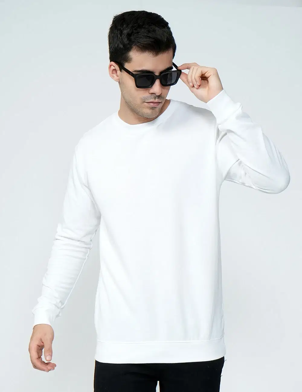     			Being Wanted Cotton Round Neck Men's Sweatshirt - White ( Pack of 1 )