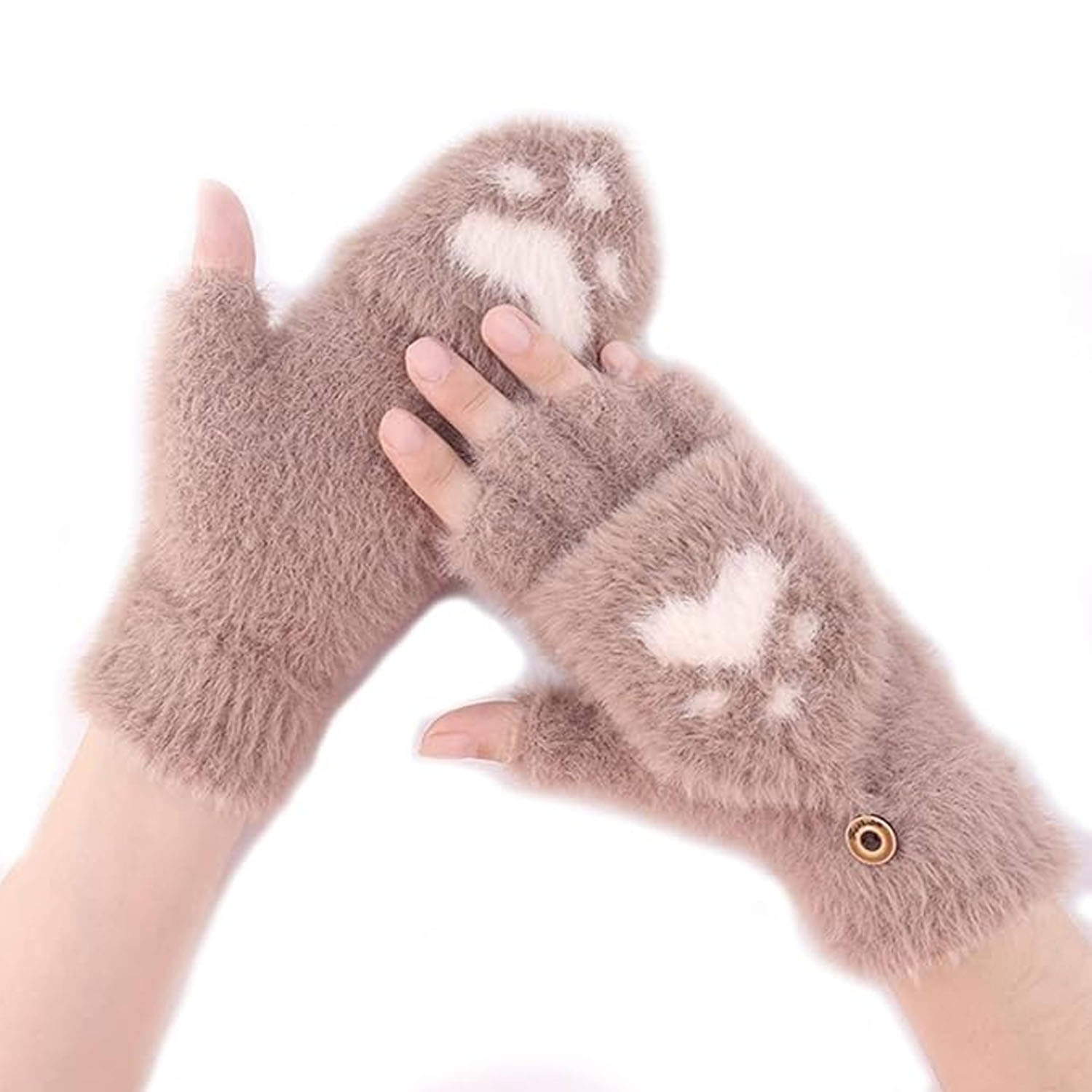     			Bizarro.in Brown Women's Woollen Gloves ( Pack of 2 )