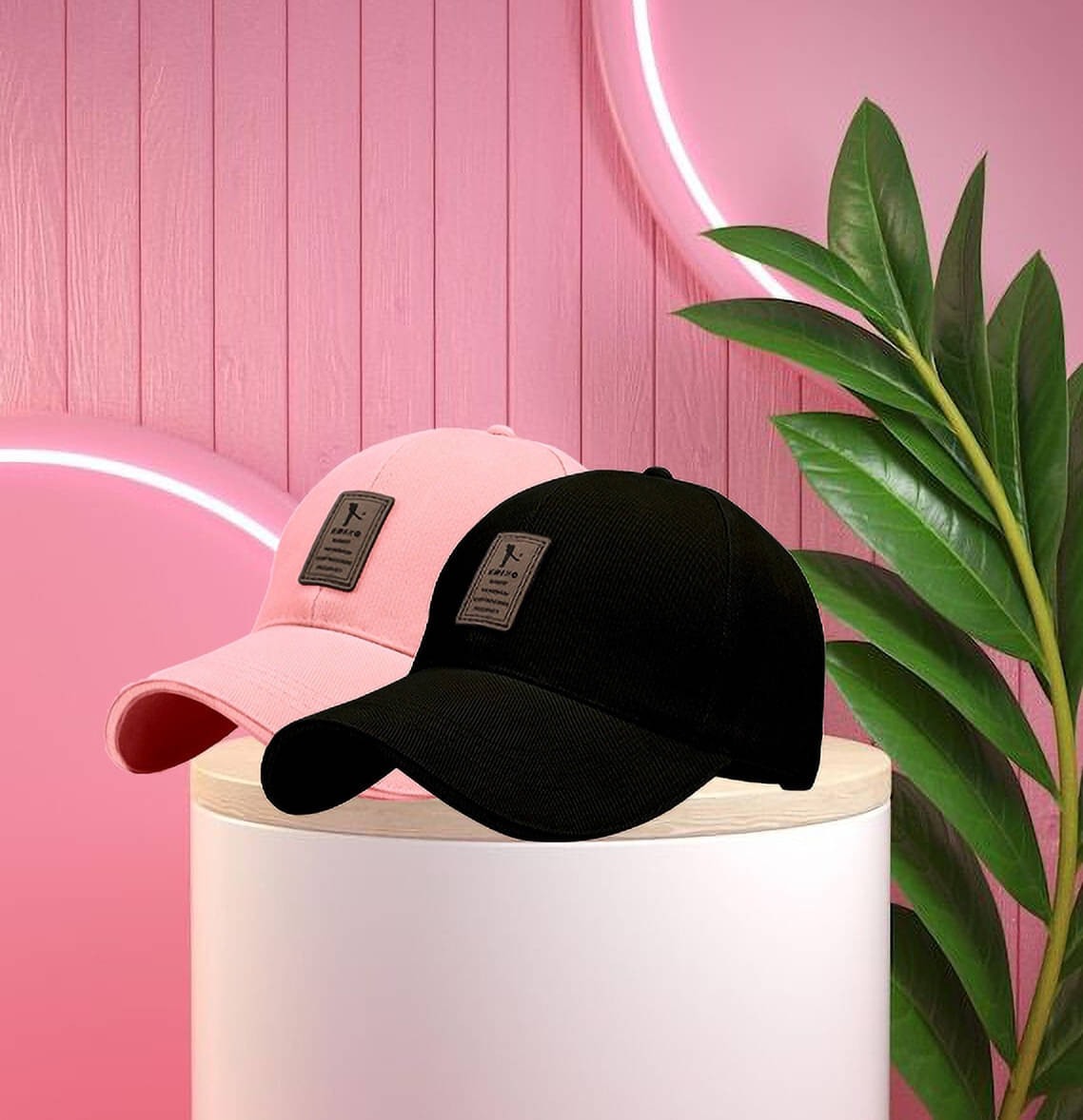 Bolax Black Cotton Blend Women's Cap ( Pack of 2 ) Bolax Black Cotton Blend Women's Cap ( Pack of 2 )