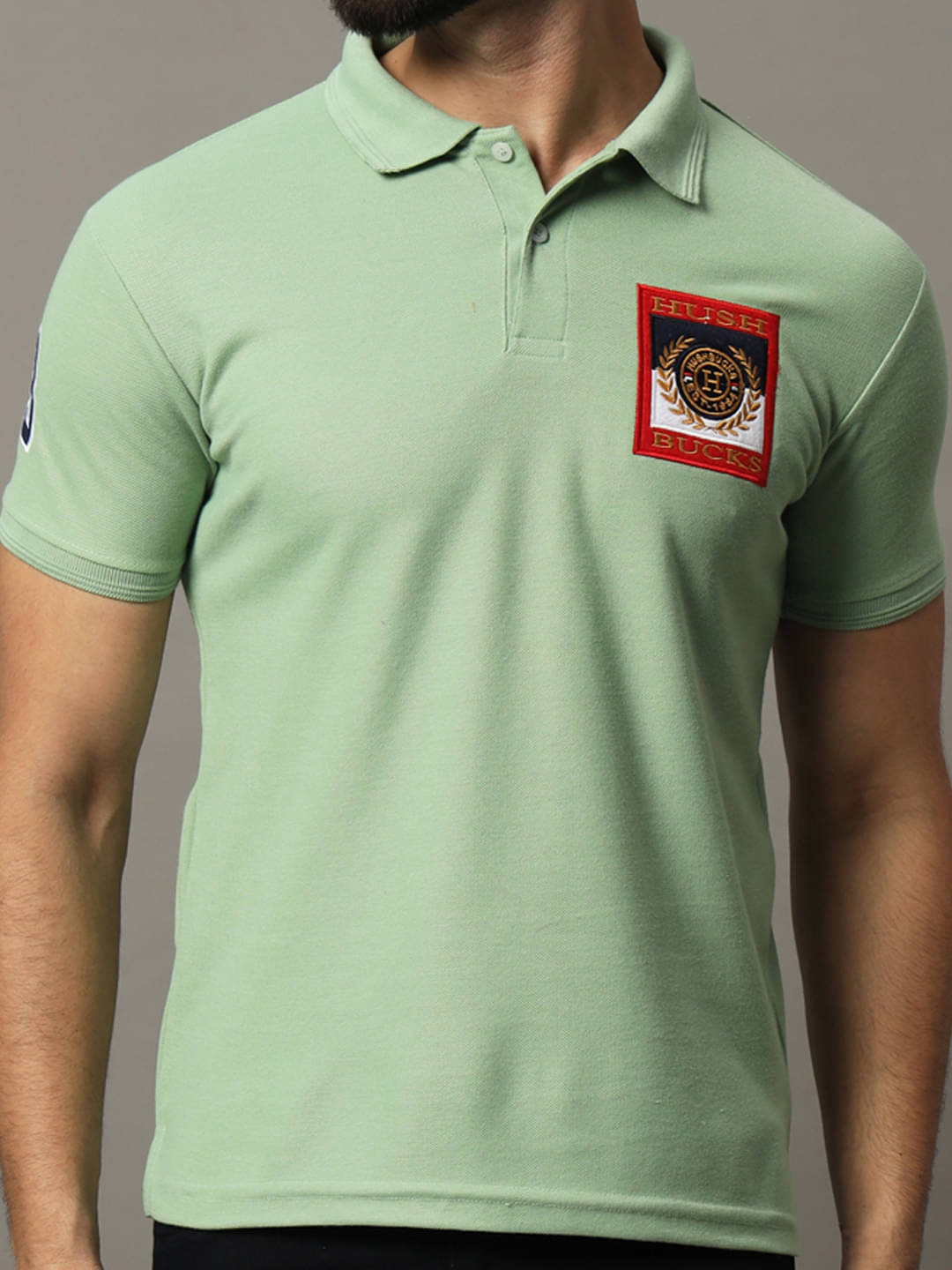     			COCOSOUL Men Polyester Regular Fit Solid Polo T Shirt ( Sea Green )