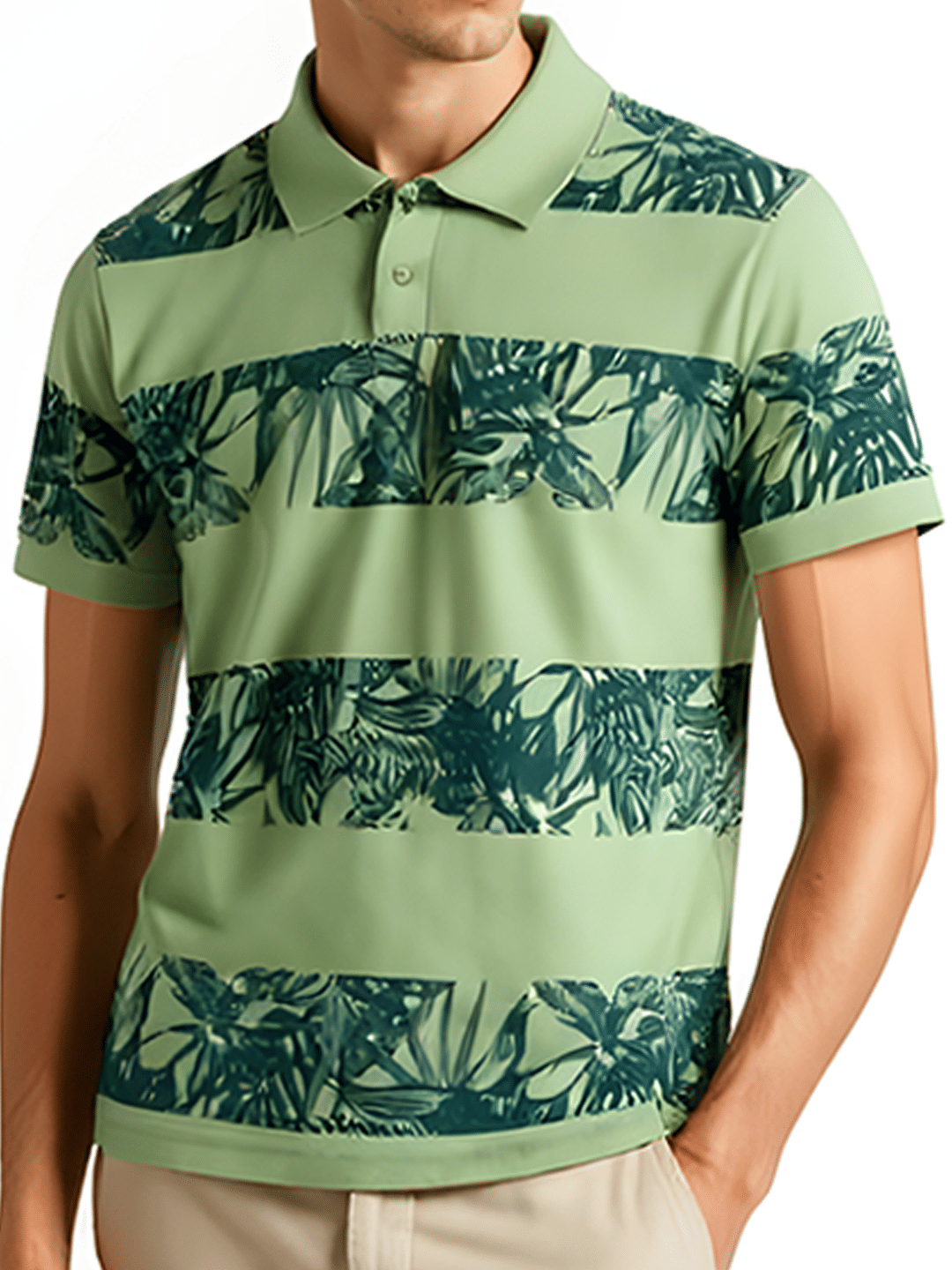     			COCOSOUL Men Polyester Regular Fit Printed Polo T Shirt ( Sea Green )