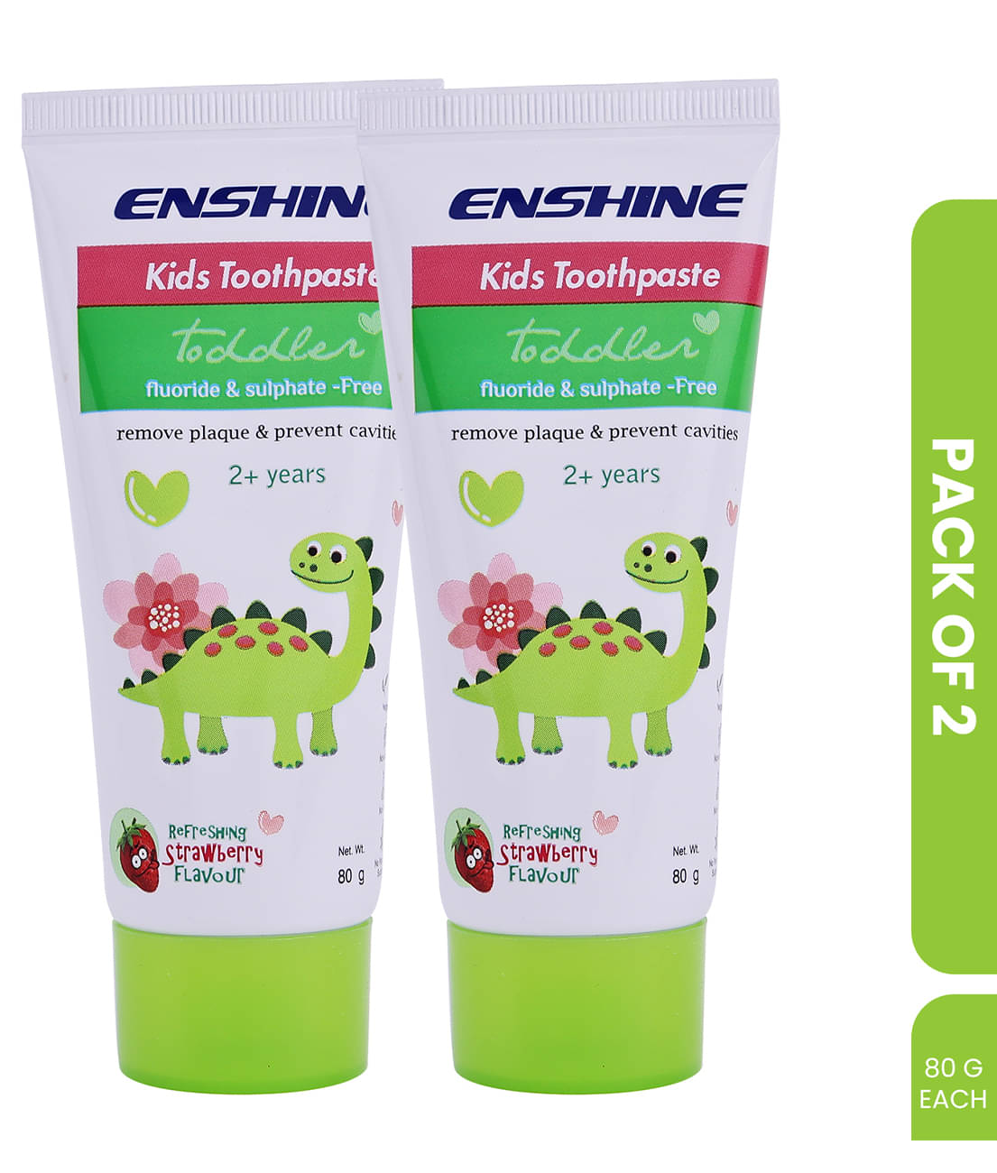     			Enshine Kids Toothpaste Gentle Strawberry Flavour for Strong and Shiny Little Teeth 80g (Pack Of 2)