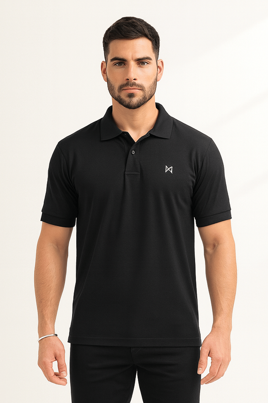 Force NXT Black Polyester Regular Fit Men's Sports Polo T-Shirt ( Pack of 1 ) Force NXT Black Polyester Regular Fit Men's Sports Polo T-Shirt ( Pack of 1 )