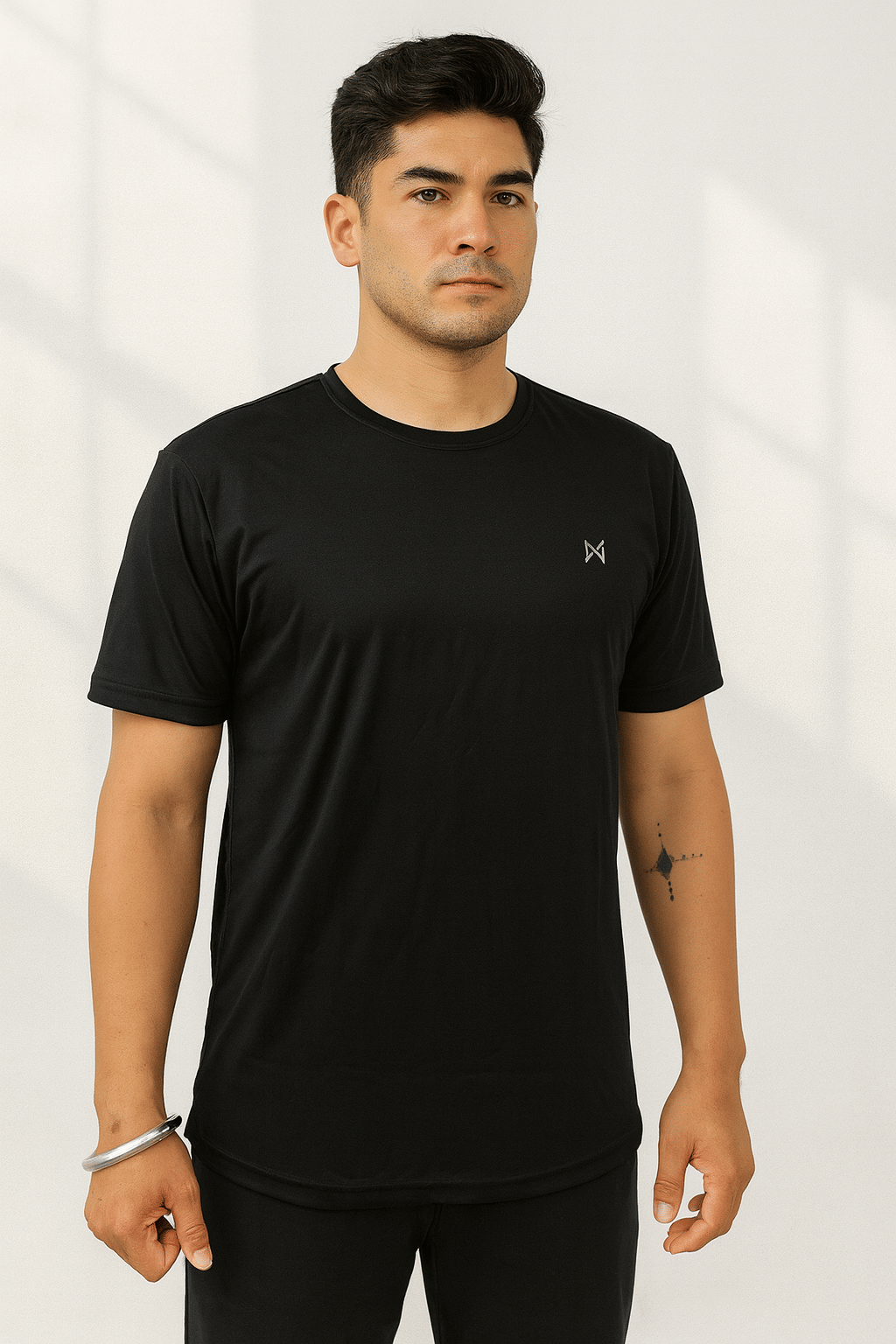     			Force NXT Black Polyester Regular Fit Men's Sports T-Shirt ( Pack of 1 )