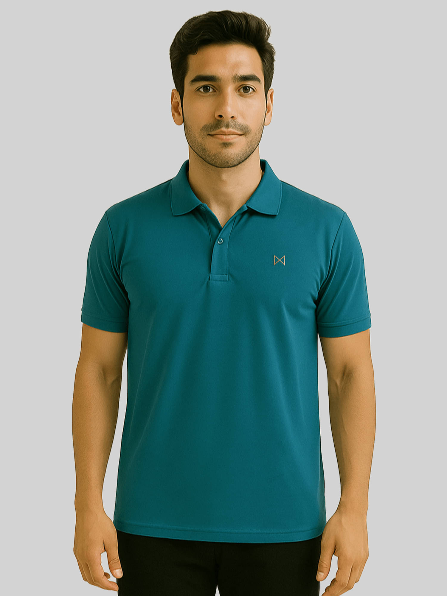     			Force NXT Blue Polyester Regular Fit Men's Sports Polo T-Shirt ( Pack of 1 )