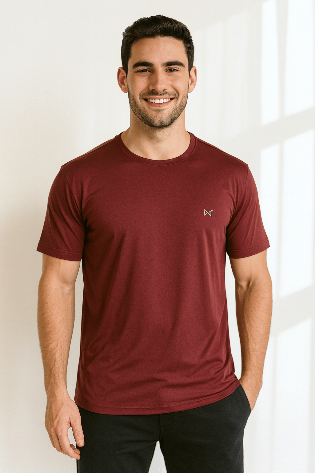     			Force NXT Maroon Polyester Regular Fit Men's Sports T-Shirt ( Pack of 1 )