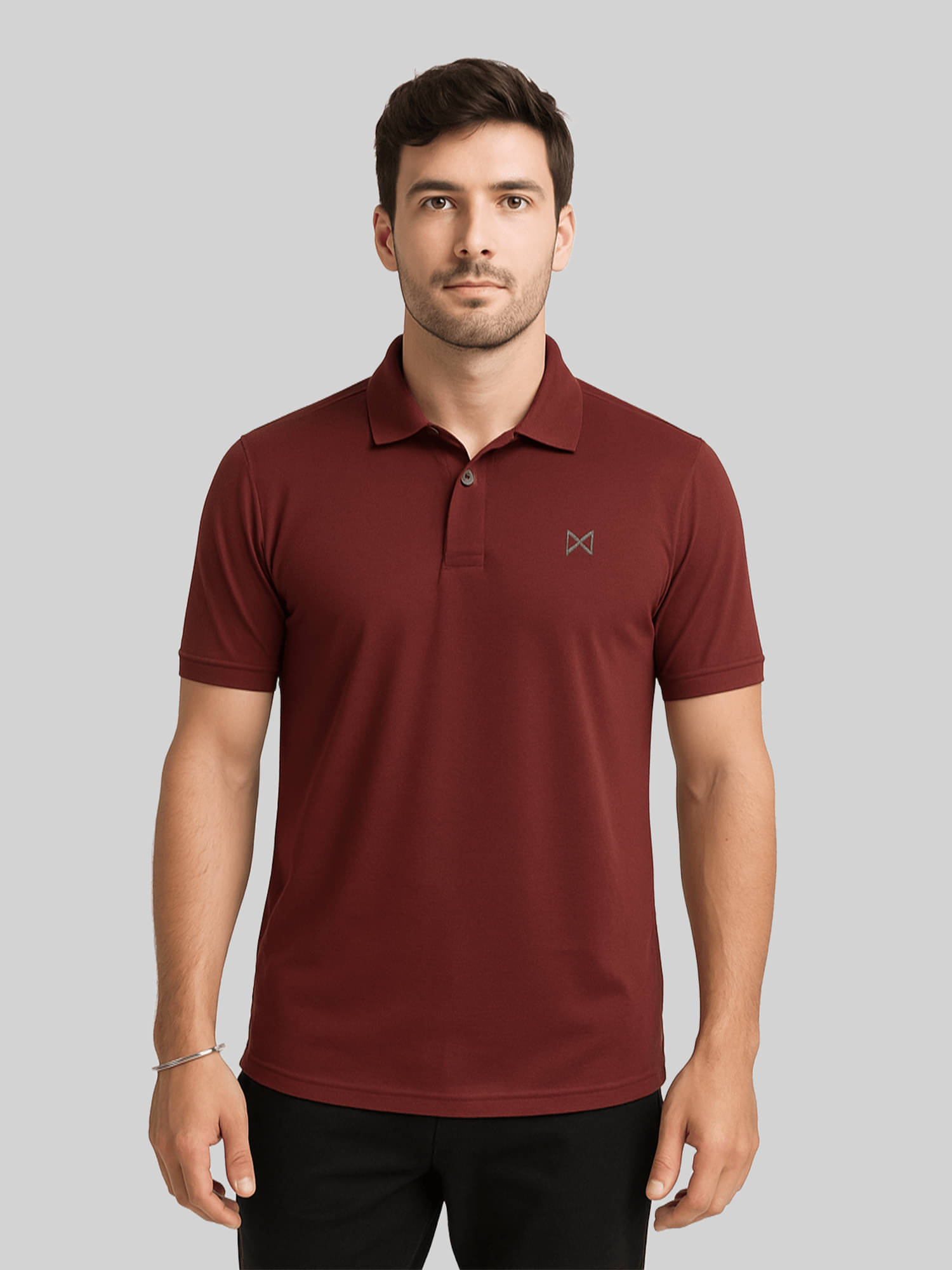     			Force NXT Maroon Polyester Regular Fit Men's Sports Polo T-Shirt ( Pack of 1 )