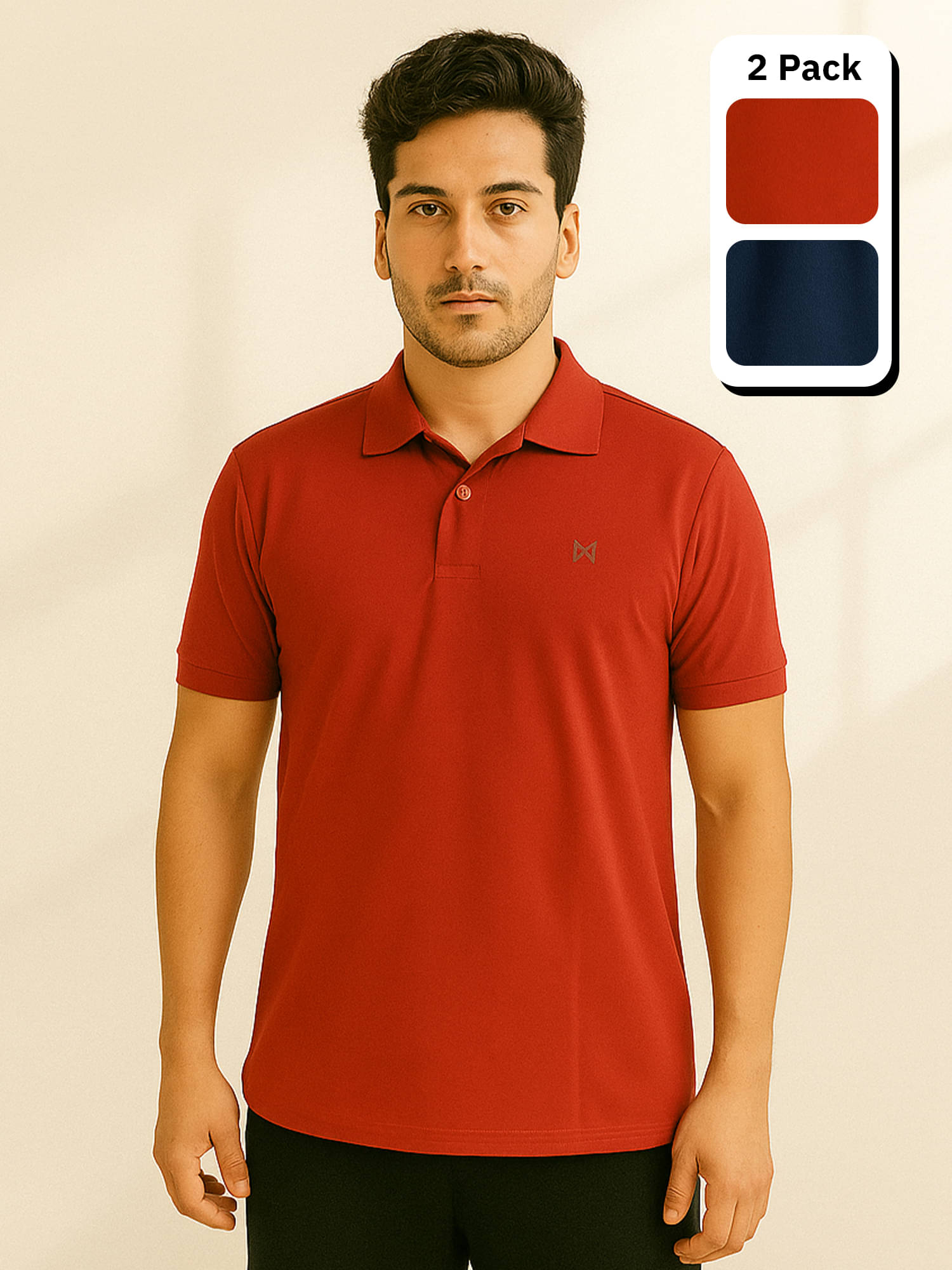     			Force NXT Multicolor Polyester Regular Fit Men's Sports Polo T-Shirt ( Pack of 2 )