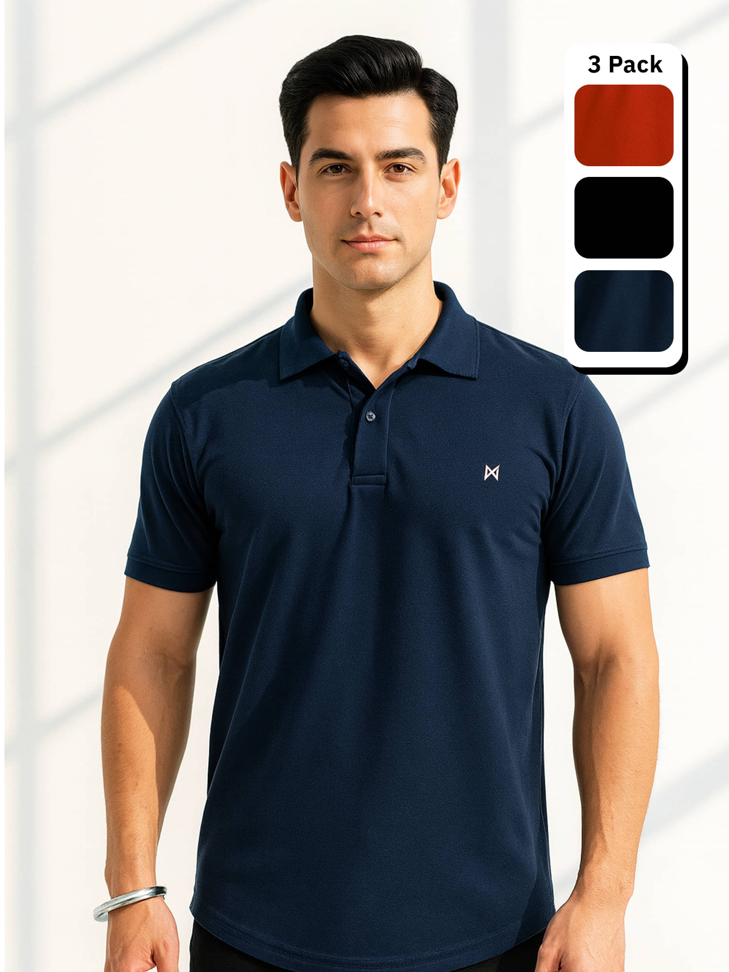 Force NXT Multicolor Polyester Regular Fit Men's Sports Polo T-Shirt ( Pack of 3 )     			Force NXT Multicolor Polyester Regular Fit Men's Sports Polo T-Shirt ( Pack of 3 )