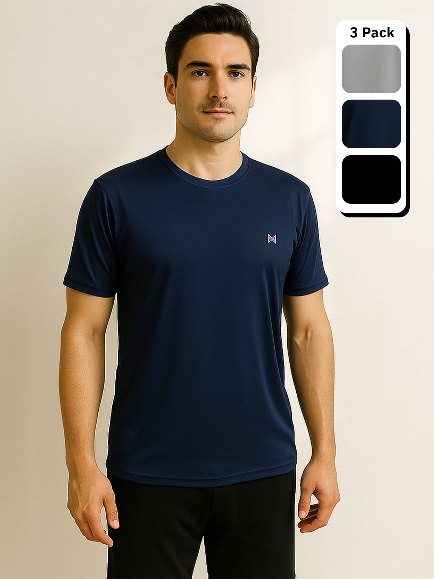 Force NXT Multicolor Polyester Regular Fit Men's Sports T-Shirt ( Pack of 3 )     			Force NXT Multicolor Polyester Regular Fit Men's Sports T-Shirt ( Pack of 3 )