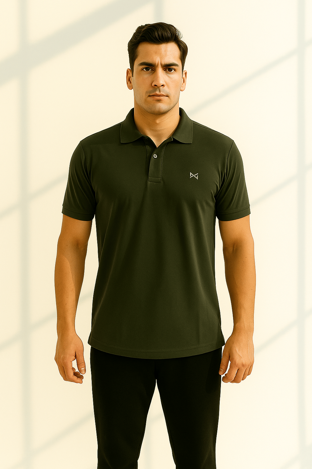     			Force NXT Olive Polyester Regular Fit Men's Sports Polo T-Shirt ( Pack of 1 )