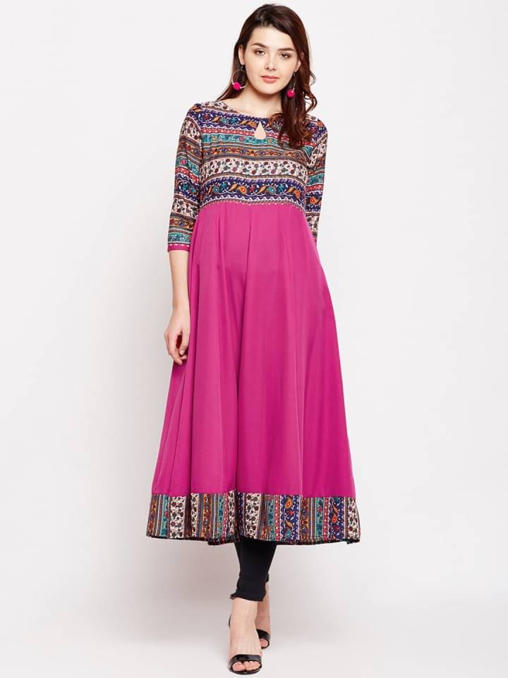     			GENERIC MR. AADIL RAZA COLLECTION Women Crepe Printed A-line Kurti ( Blue )
