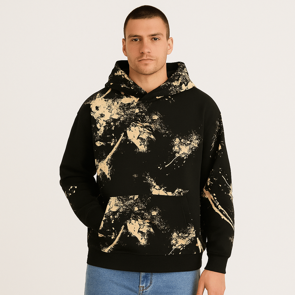     			HARPITA Fleece Hooded Men's Sweatshirt - Black ( Pack of 1 )