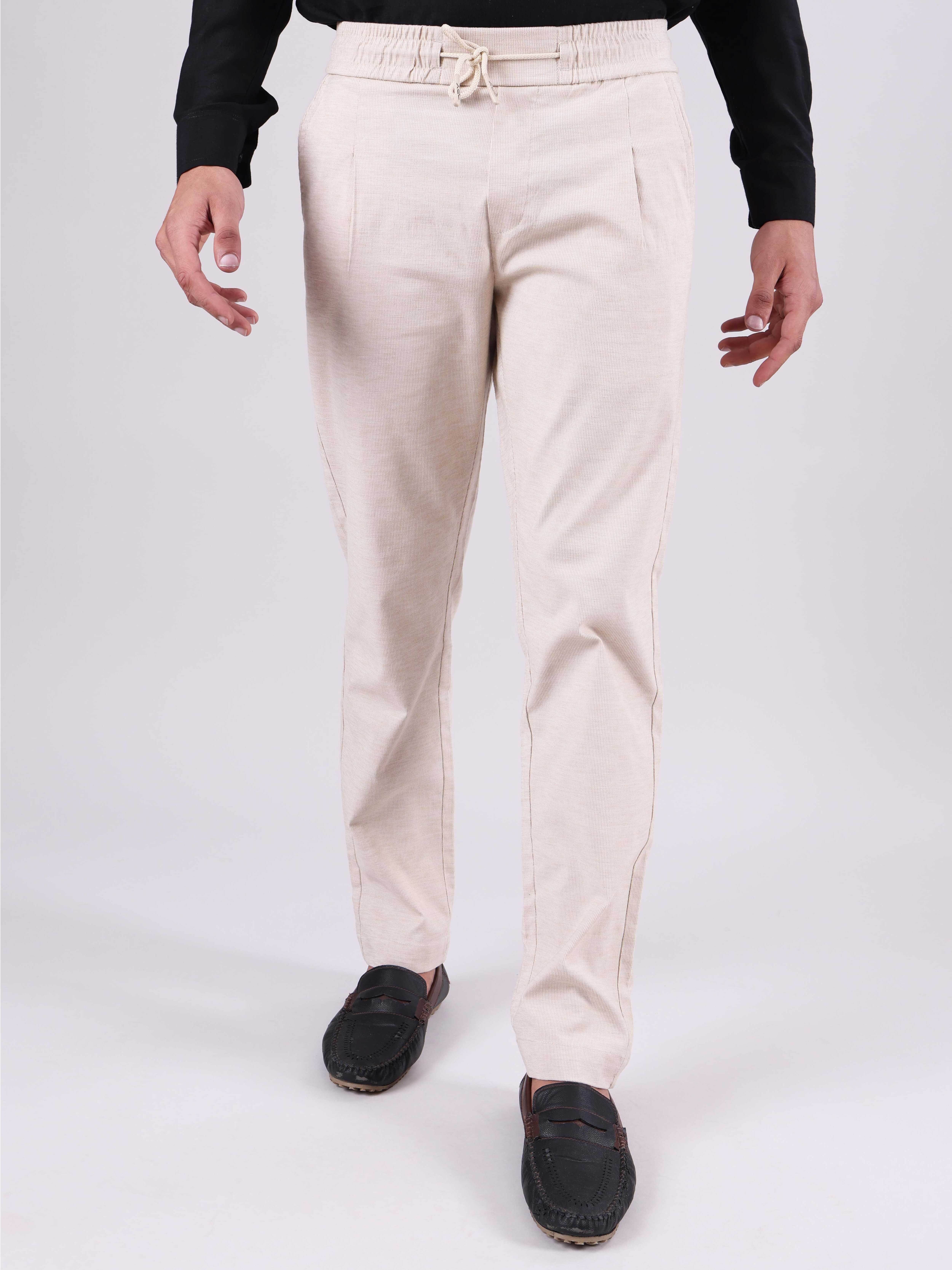     			Hoffman Regular Men's Trouser - Cream ( Pack of 1 )