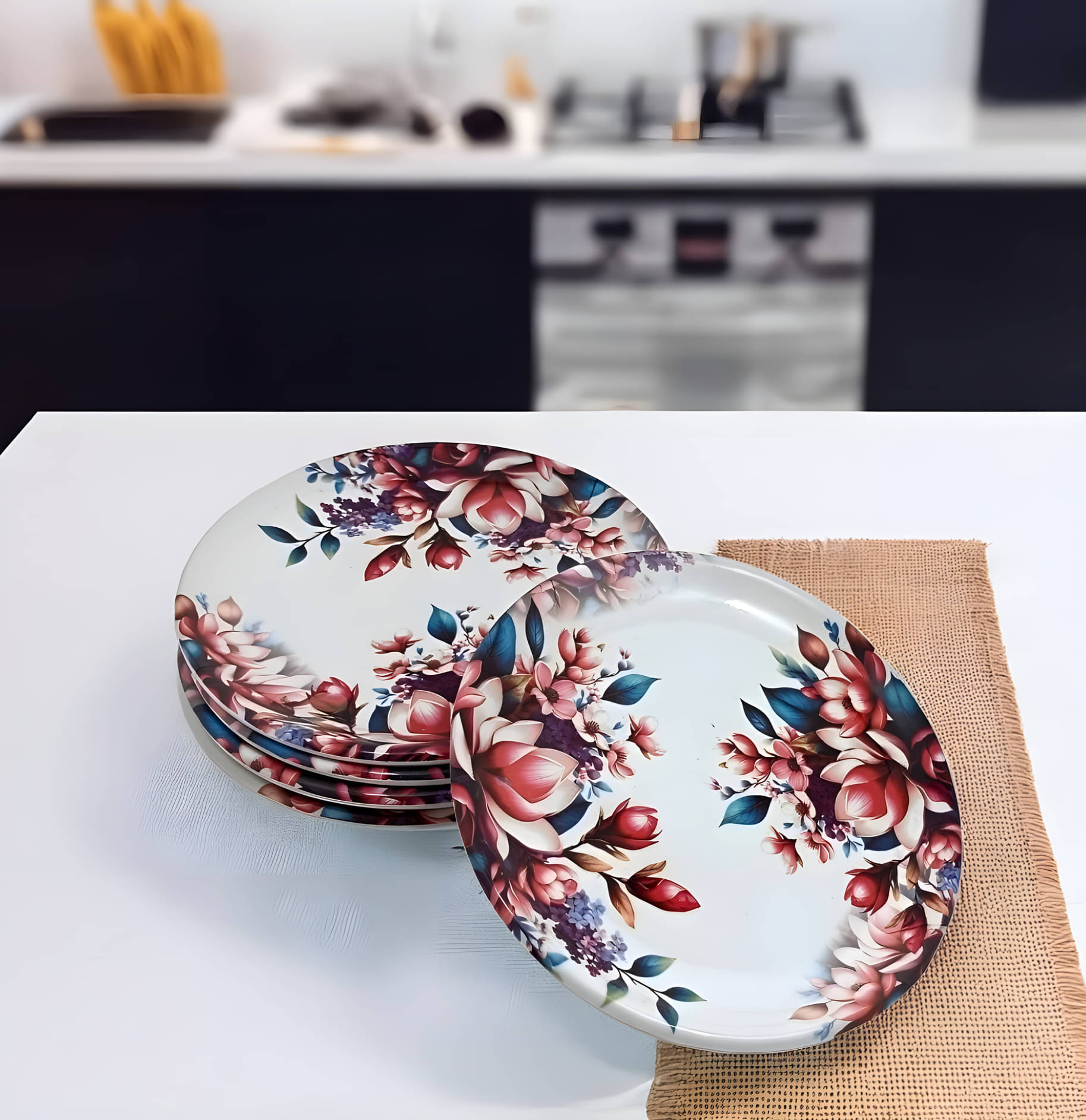     			Inpro 6 Pcs Melamine Multi Color Quarter Plate