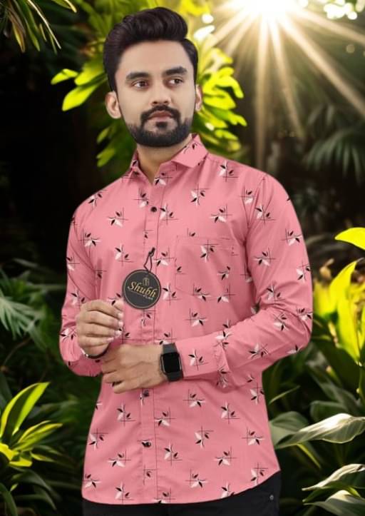     			JASHVI Poly Cotton Regular Fit Solids Full Sleeves Men's Casual Shirt - Peach ( Pack of 1 )