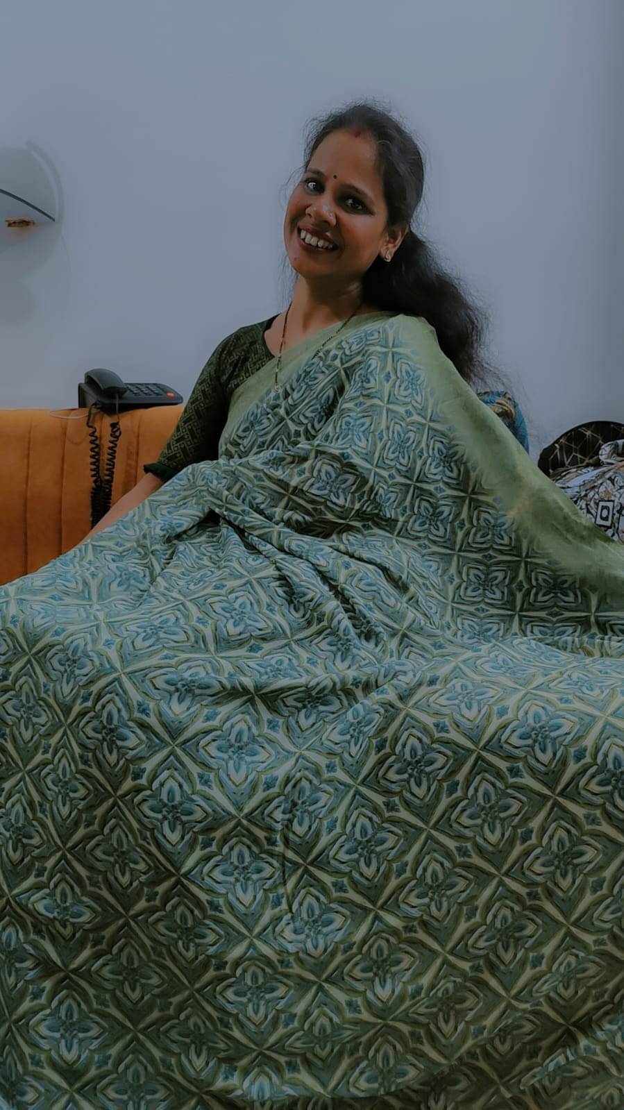     			Kashvi Sarees Georgette Printed Ilkal Saree With Unstitched Blouse Piece ( GREEN )