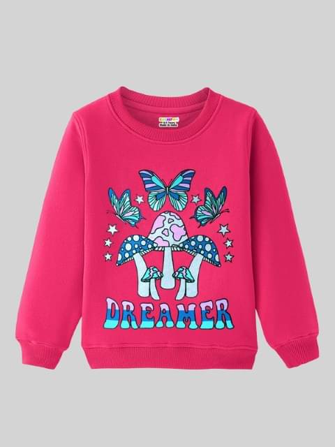     			Kuchipoo Pack of 1 Girls Fleece Sweatshirt ( Pink )