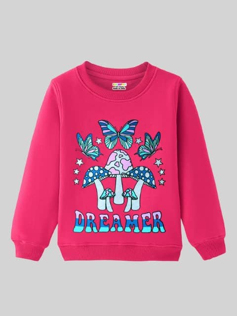Kuchipoo Girls Fleece Sweatshirt ( Blue )