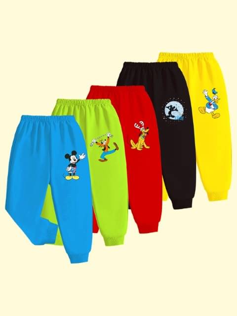 Kuchipoo Pack of 5 Baby Boys Cotton Blend Trackpant ( Multicolor )     			Kuchipoo Pack of 5 Baby Boys Cotton Blend Trackpant ( Multicolor )