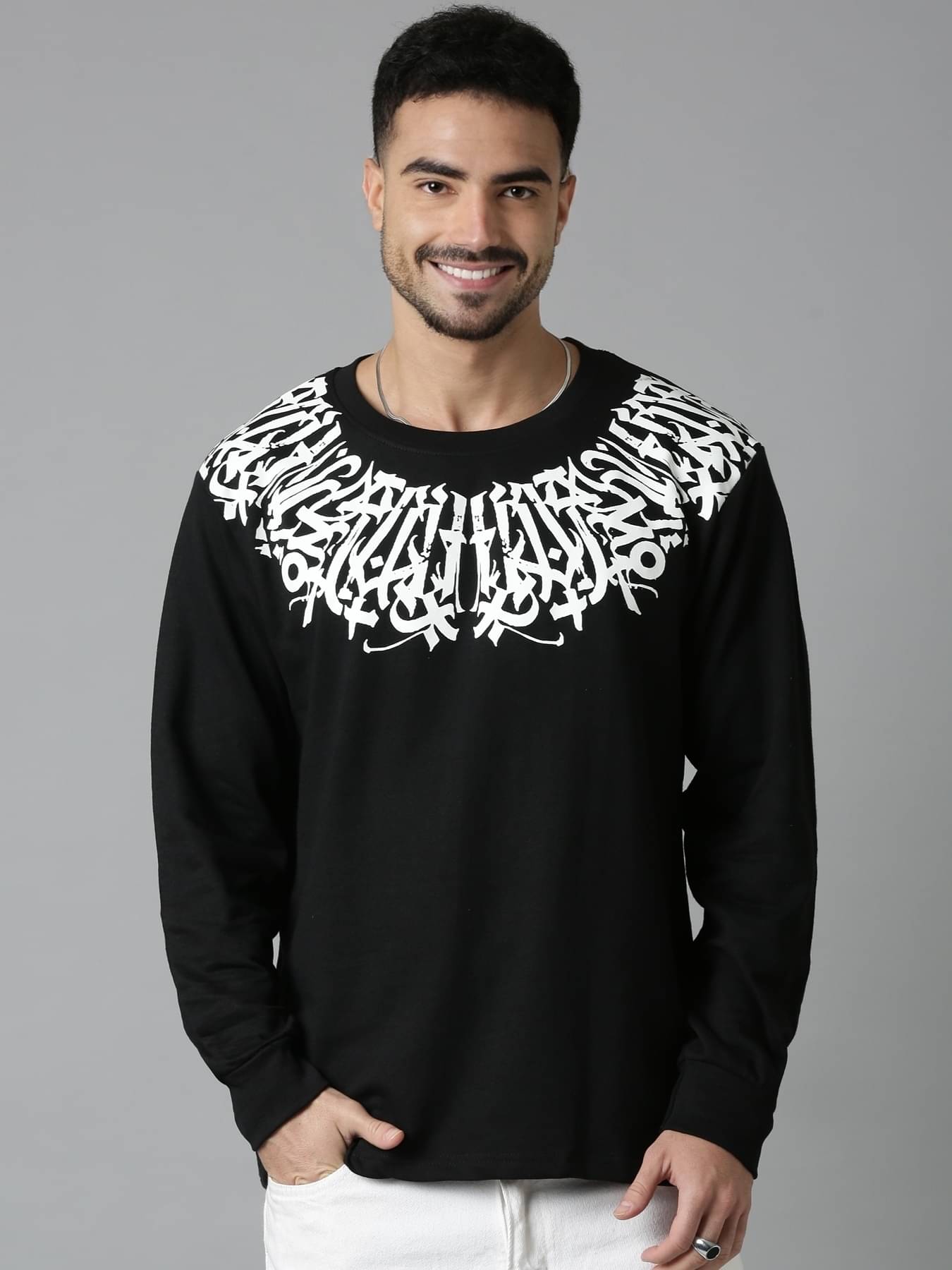 LEWEL Fleece Round Neck Men's Sweatshirt - Black ( Pack of 1 ) LEWEL Fleece Round Neck Men's Sweatshirt - Black ( Pack of 1 )