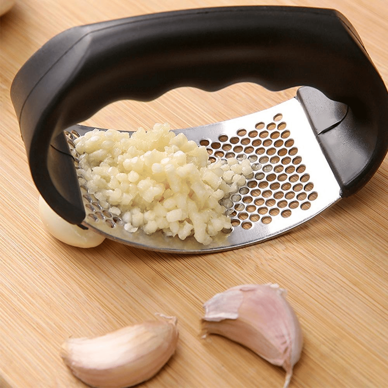     			MAHADEV ENTERPRISE Garlic Press Steel Kitchen Press ( Pack of 1 )