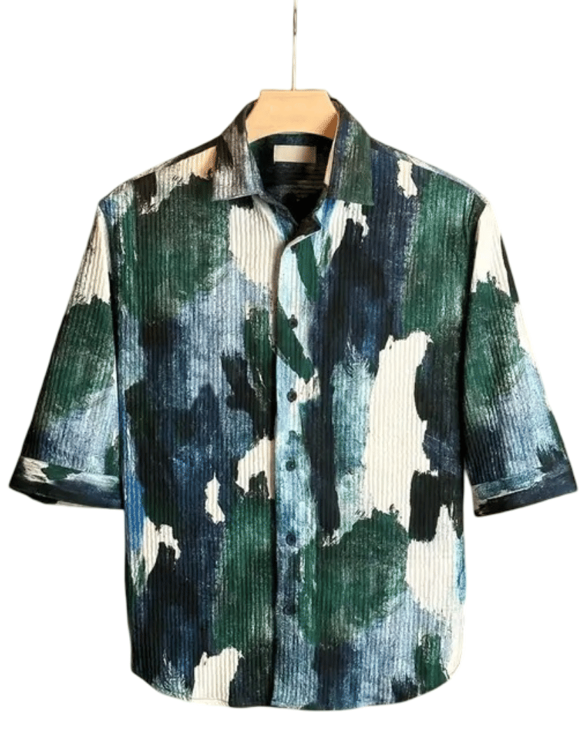     			PALKAANO Corduroy Regular Fit Solids 3/4th Sleeves Men's Casual Shirt - Green ( Pack of 1 )