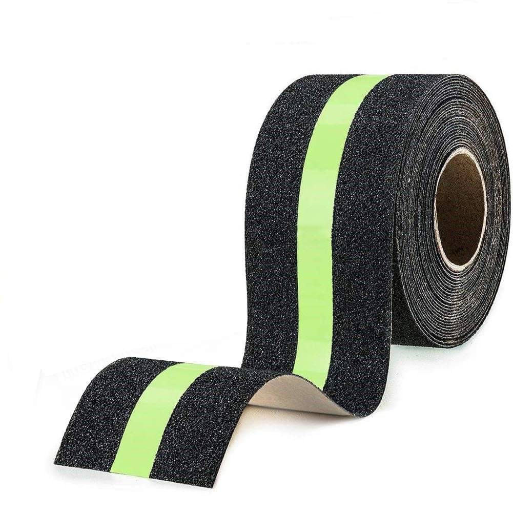     			PRIMIYAR10-Meter Anti Slip Tape with Glow in Dark Stripe for Stairs Waterproof Non Slip Strips for Stair Treads Black & Green Non-Slip Traction Tapes