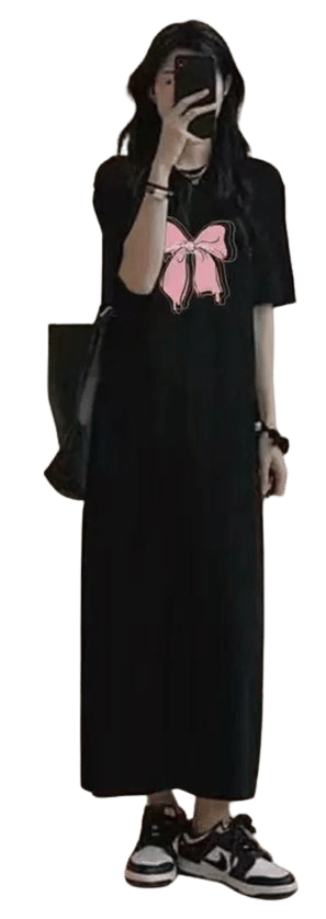 Pari hub Cotton Self Design Women Regular Nighty ( Black ) Pari hub Cotton Self Design Women Regular Nighty ( Black )