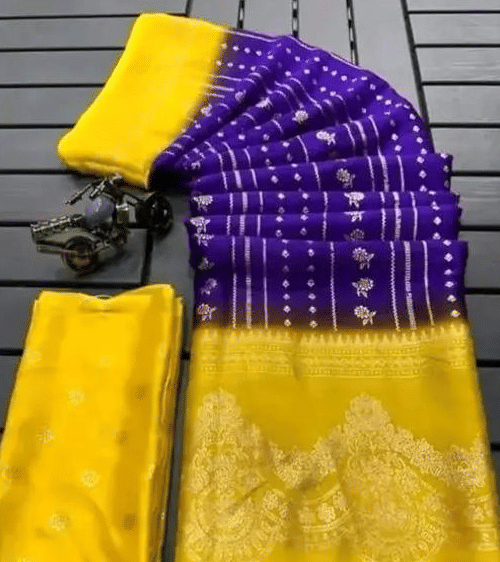    			R K S M Georgette Printed Regular Saree With Unstitched Blouse Piece ( Lavender )