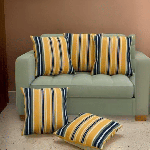     			R2H2 - Pack of 5 Cotton Abstract Regular Pillow Cover ( 40.64 cm(16) x 40.64 cm(16) ) - Brown