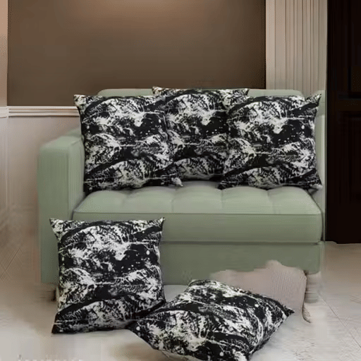     			R2H2 - Pack of 5 Cotton Abstract Regular Pillow Cover ( 40.64 cm(16) x 40.64 cm(16) ) - Blue