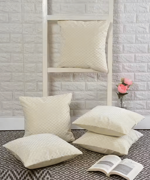     			R2H2 - Pack of 5 Velvet Abstract Regular Pillow Cover ( 40.64 cm(16) x 40.64 cm(16) ) - Sea Green