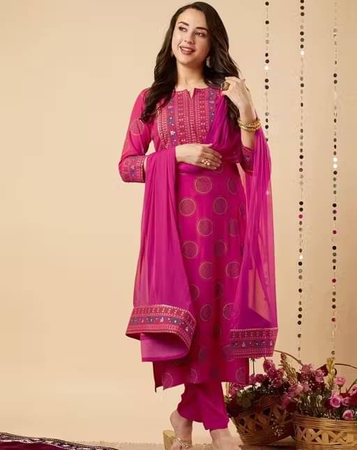    			RPD FASHIOB Women Cotton Printed Straight Kurti With Pants ( Red )