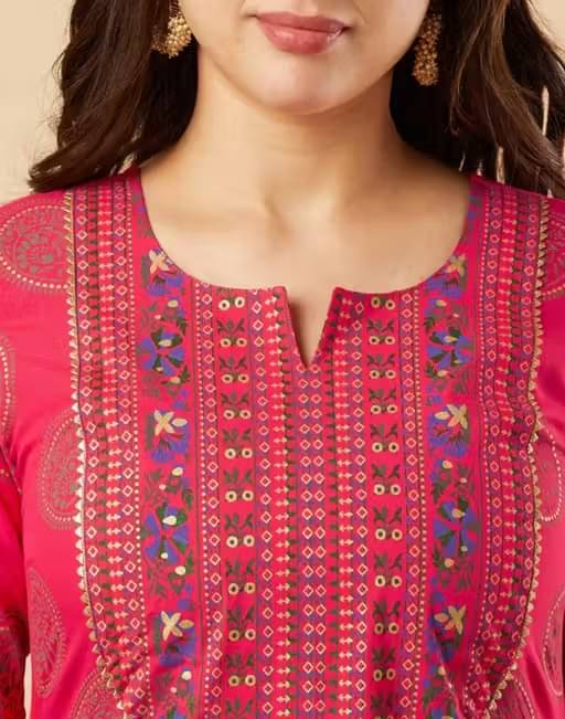    			RPD FASHIOB Women Cotton Printed Straight Kurti With Pants ( Red )