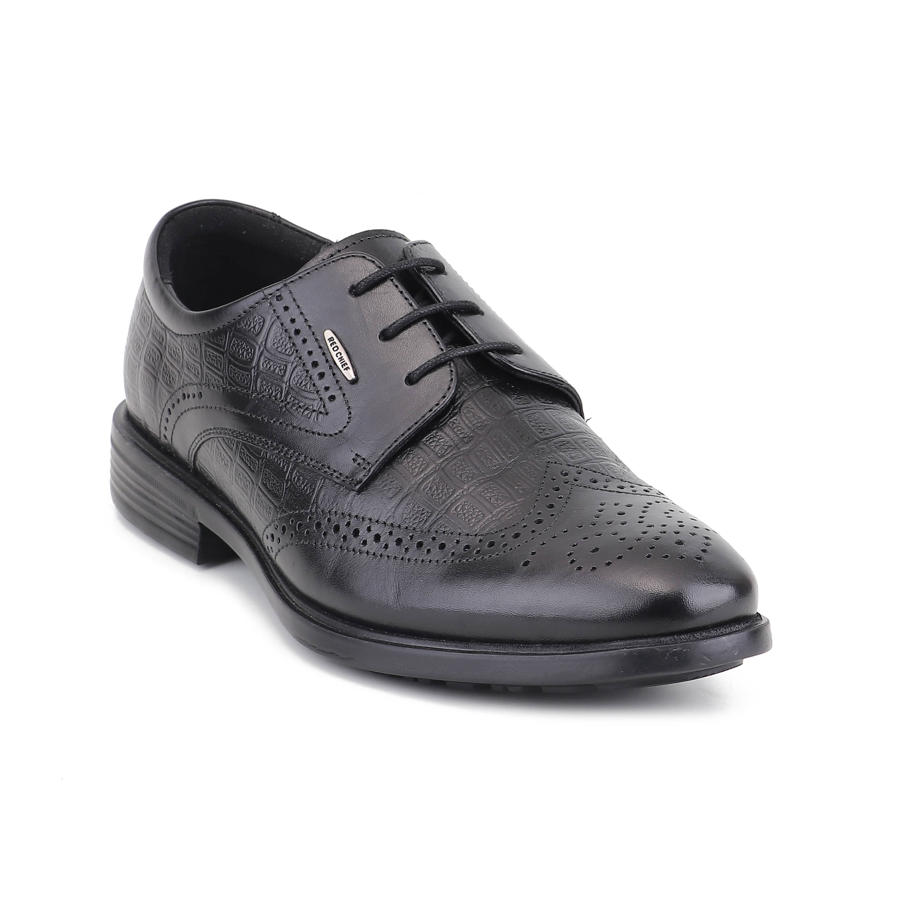     			Red Chief Black Men's Derby Formal Shoes