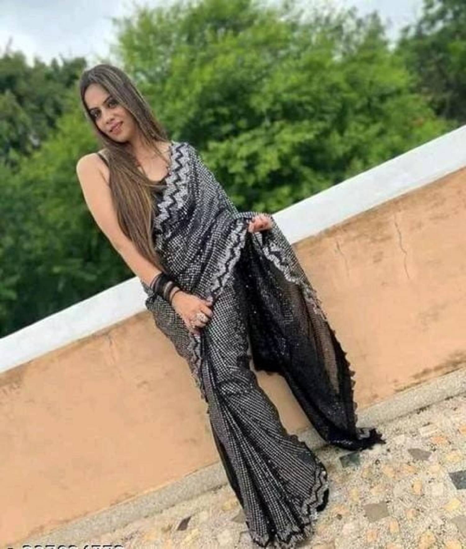 SATVASHIV Georgette Embroidered Regular Saree With Unstitched Blouse Piece ( Black ) SATVASHIV Georgette Embroidered Regular Saree With Unstitched Blouse Piece ( Black )
