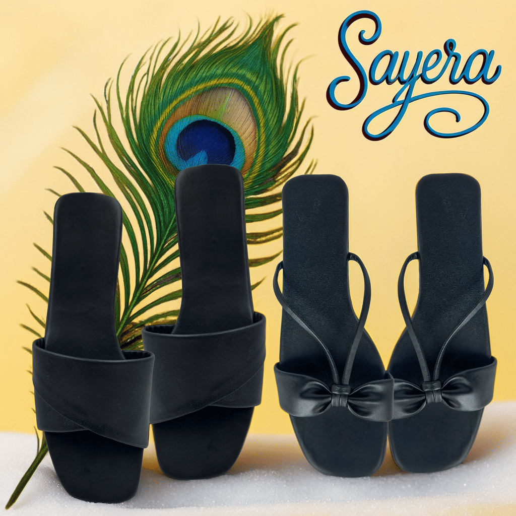     			Sayera Black Women's Flats