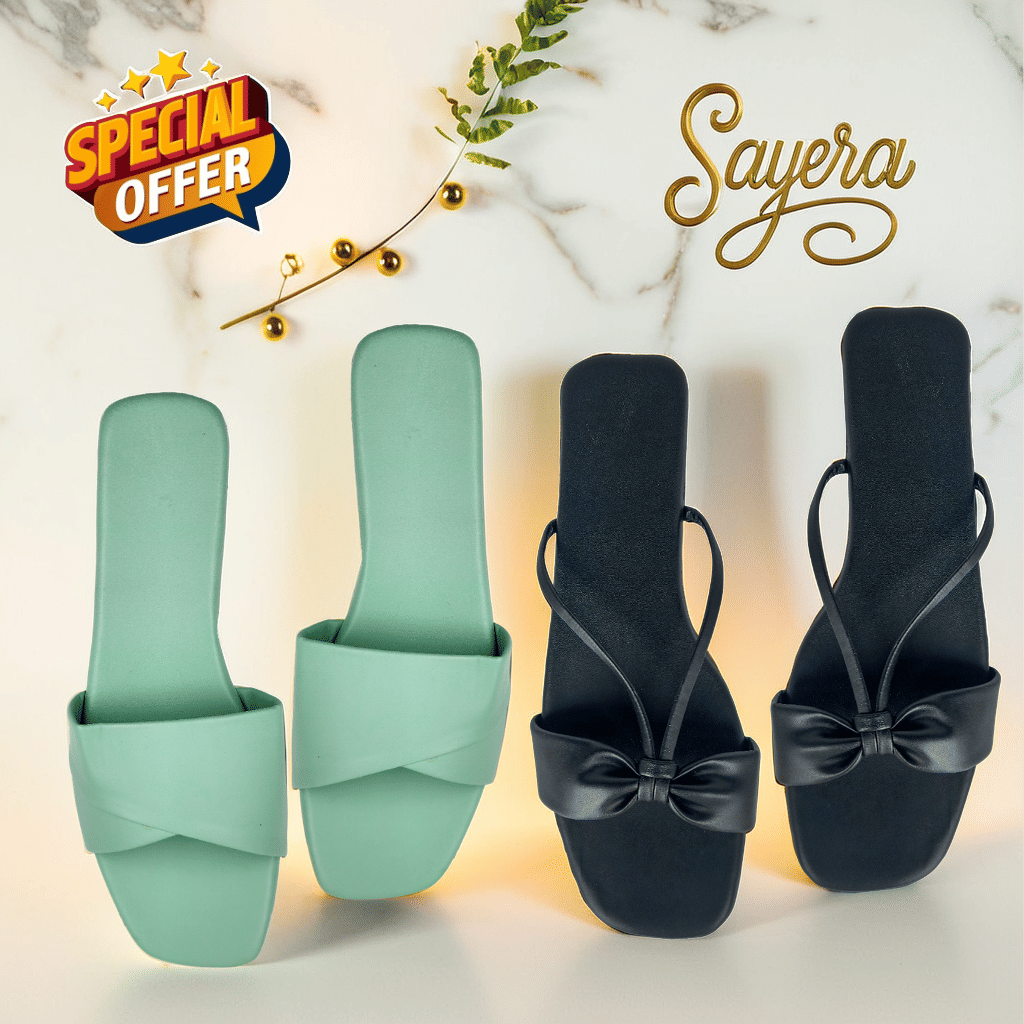     			Sayera Black Women's Flats