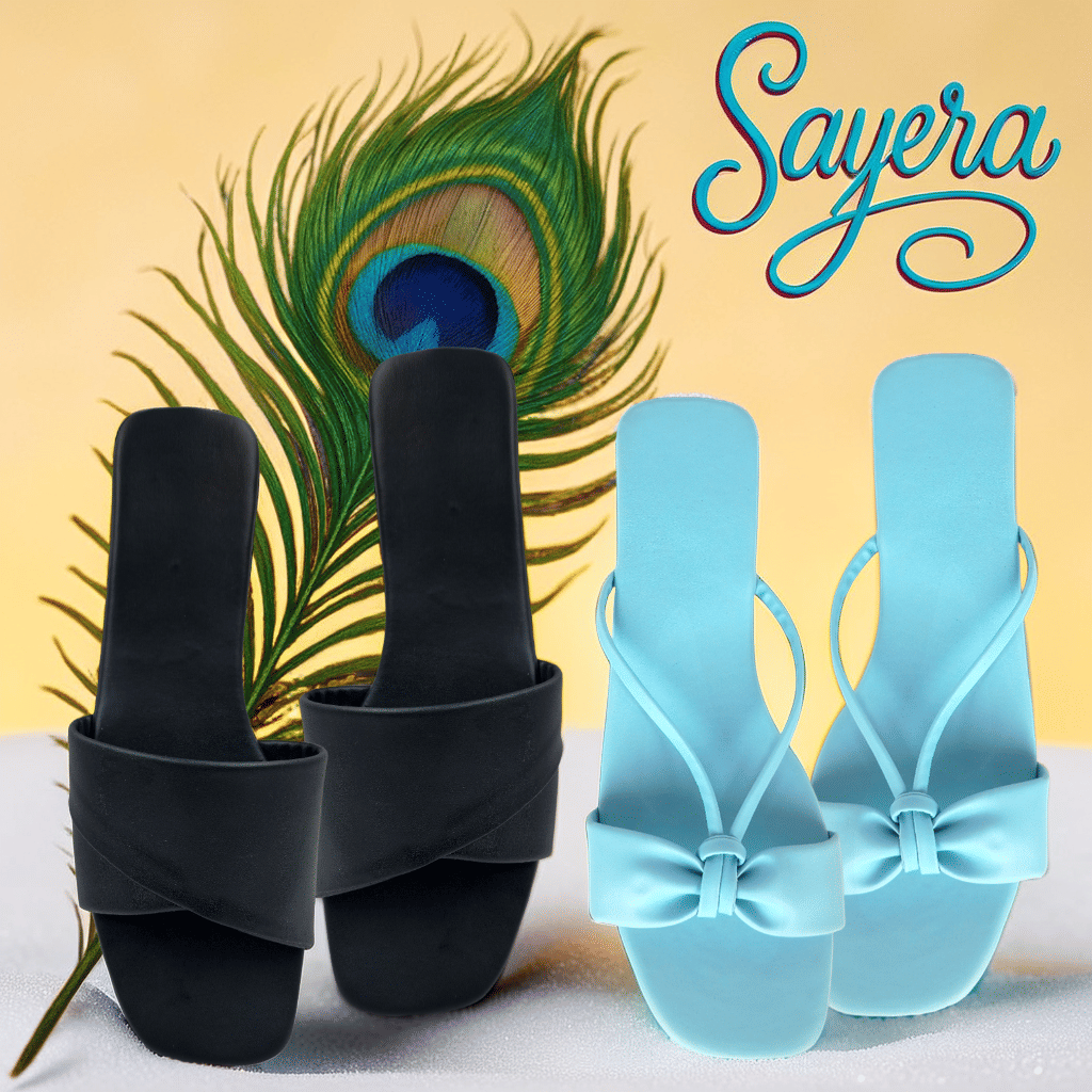     			Sayera Blue Women's Flats