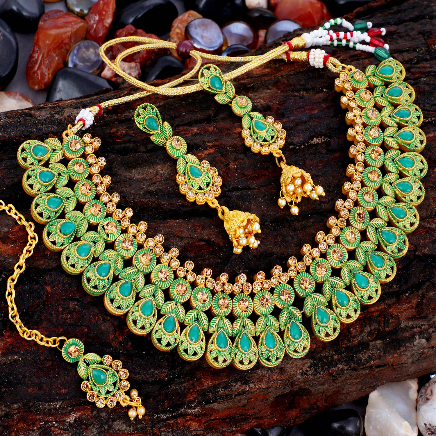     			Sukkhi Blue Alloy Necklace Set ( Pack of 1 )