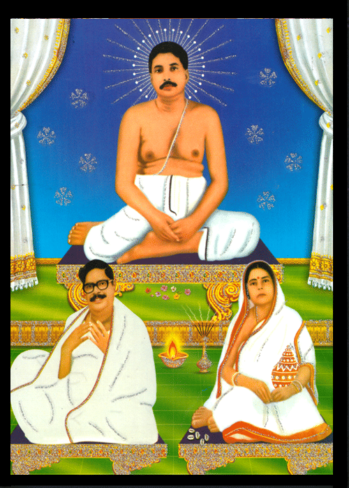     			THAKUR ANUKUL CHANDRA PARIWAR Sparkled Laminated Photo 8 (Width) x 11 (Length) inch on Wooden Base With Back Support & Wall Hanging Mount